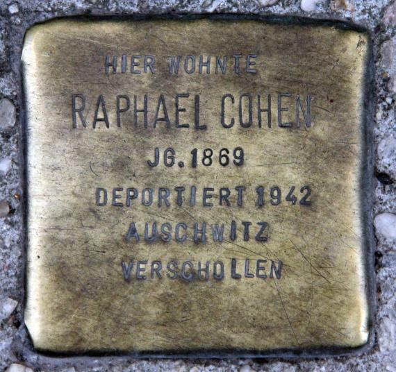 Stolperstein Brückenstr 5 (Mitte) Raphael Cohen
