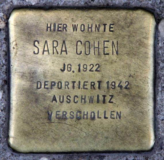 Stolperstein Brückenstr 5 (Mitte) Sara Cohen