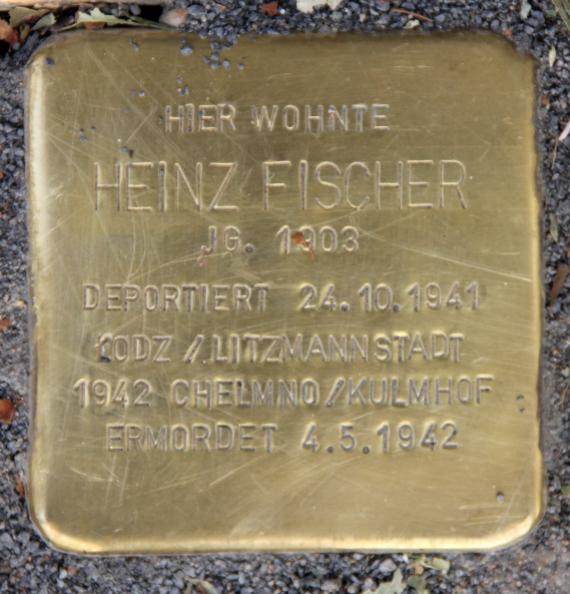 Stumbling stone Breite Str 8 (Panko) Heinz Fischer