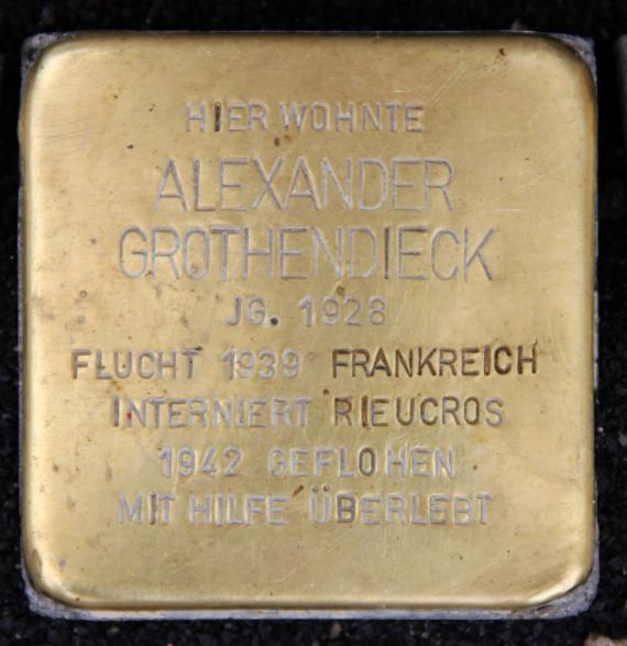 Stolperstein Brunnenstr 165 (Mitte) Alexander Grothendieck