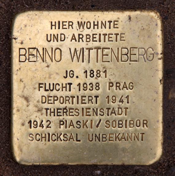 Stolperstein Buschkrugallee 21 (Britz) Benno Wittenberg