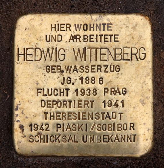 Stolperstein Buschkrugallee 21 (Britz) Hedwig Wittenberg