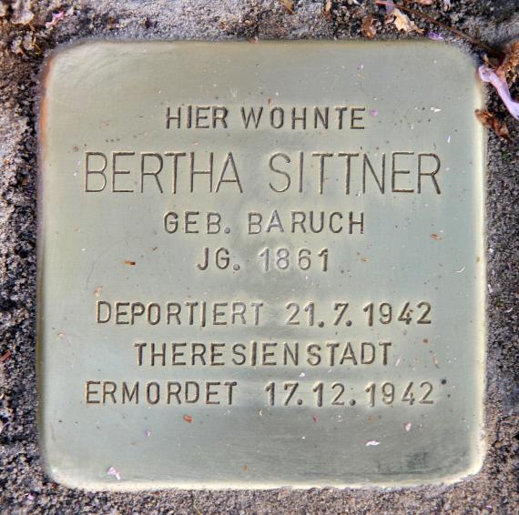 Stolperstein Ceciliengärten 1 (Schön) Bertha Sittner