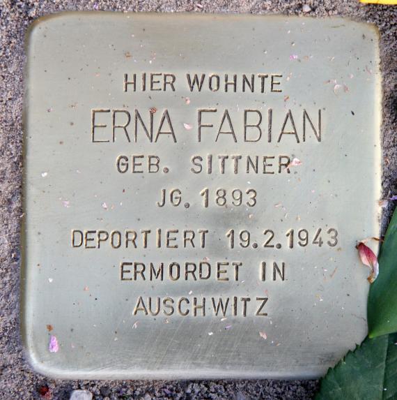 Stumbling stone Ceciliengärten 1 (Beautiful) Erna Fabian