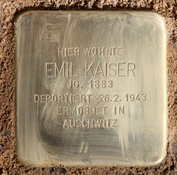 Stolperstein Christburger Str 48 (Prenz) Emil Kaiser