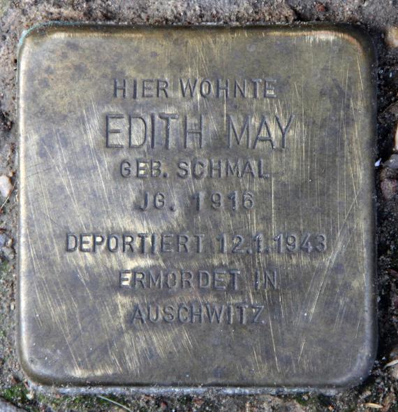 Stumbling block Courbièrestr 7 (Schön) Edith May