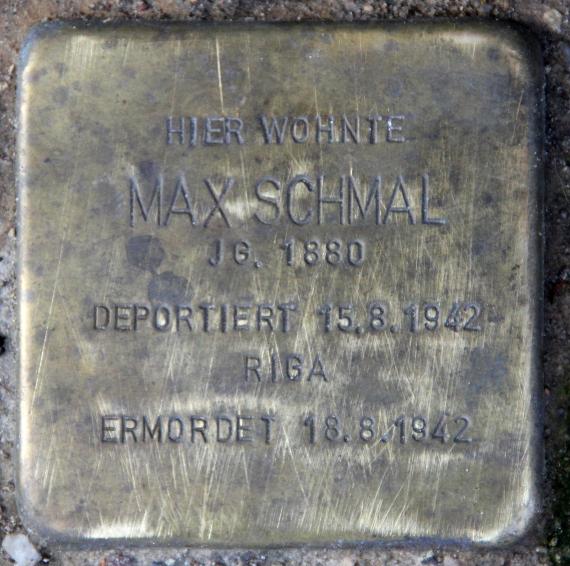 Stolperstein Courbièrestr 7 (Schön) Max Schmal