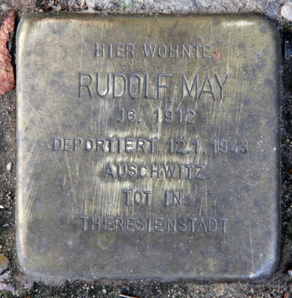 Stolperstein Courbièrestr 7 (Schön) Rudolf May