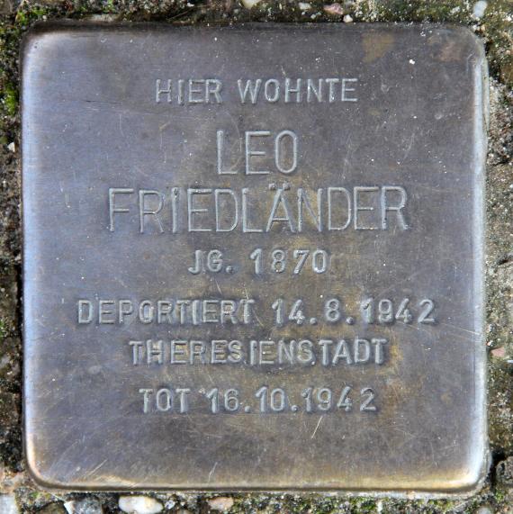Stolperstein Cranachstr 58 (Schön) Leo Friedländer