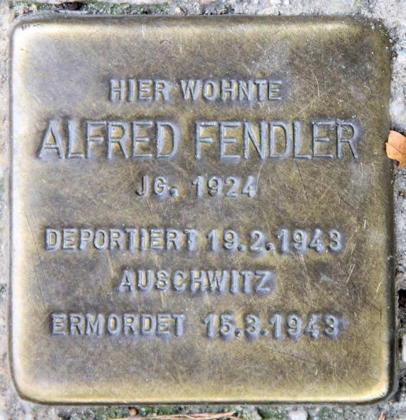 Stolperstein Crellestr 42 (Schöb) Alfred Fendler