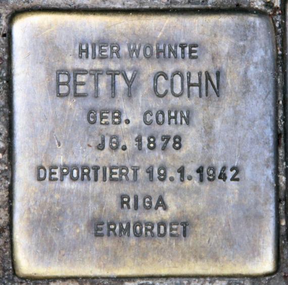 Stolperstein Crellestr 46 (Schöb) Betty Cohn