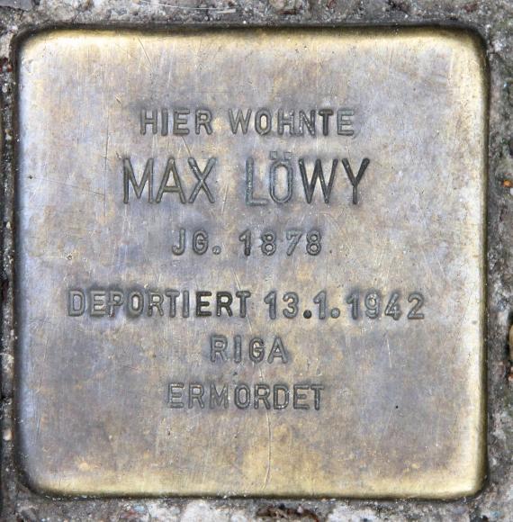 Stolperstein Crellestr 46 (Schöb) Max Löwy
