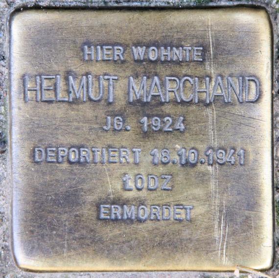Stumbling stone Crellestr 6 (Schöb) Helmut Marchand
