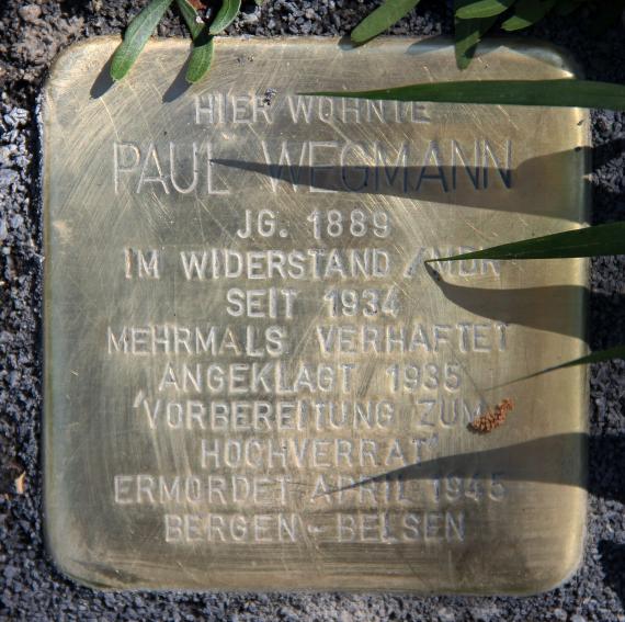Stumbling Stone Dahmestr 69 (Bohnd) Paul Wegmann