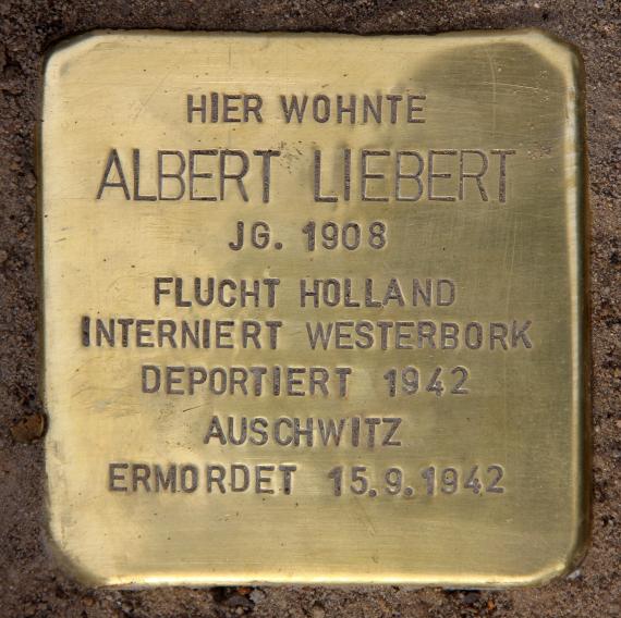 Stolperstein Dianastr 40 (Waidm) Albert Liebert