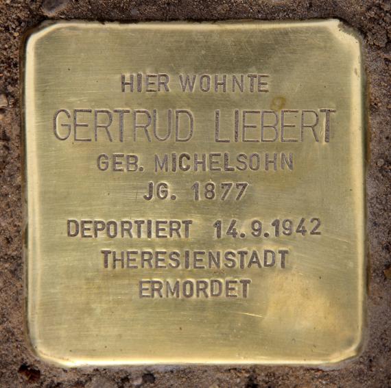 Stolperstein Dianastr 40 (Waidm) Gertrud Liebert
