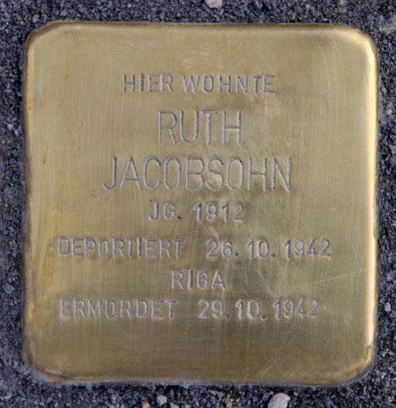 Stolperstein Dietzgenstr 20 (Nieds) Ruth Jacobsohn