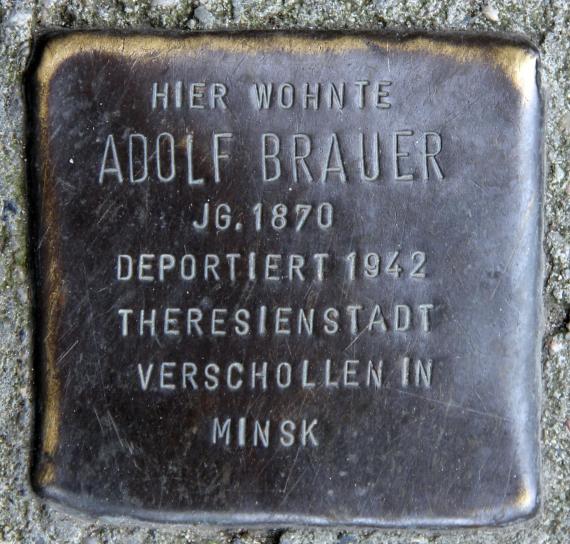 Stolperstein Dolziger Str 1 (Friedh) Adolf Brauer