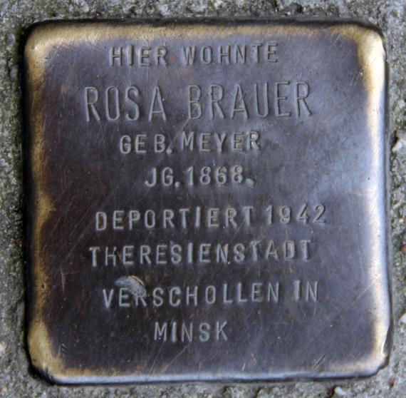 Stolperstein Dolziger Str 1 (Friedh) Rosa Brauer