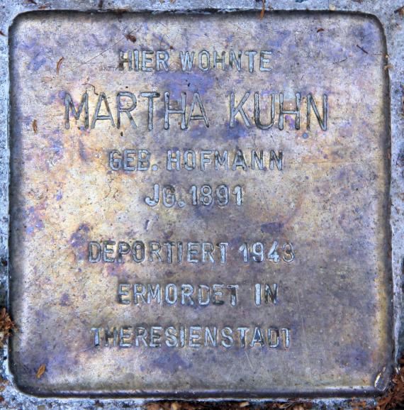 Stolperstein Dorotheastr 28 (Karlh) Martha Kuhn