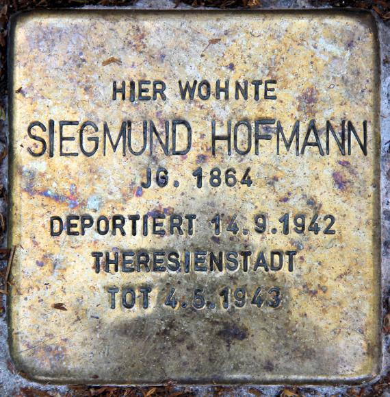 Stolperstein Dorotheastr 28 (Karlh) Siegmund Hofmann