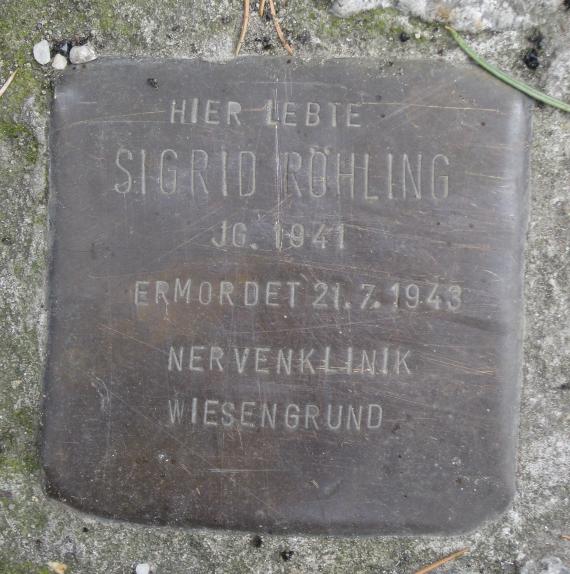 Stolperstein Eichborndamm 238 Sigrid Roehling