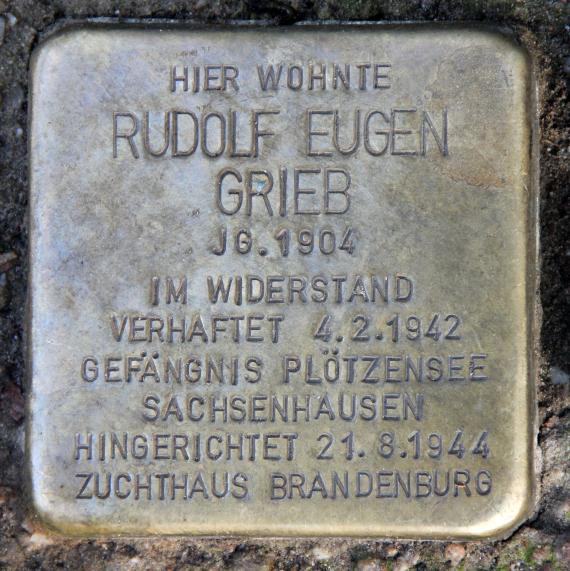 Stolperstein Eichborndamm 24 (Reind) Rudolf Eugen Grieb