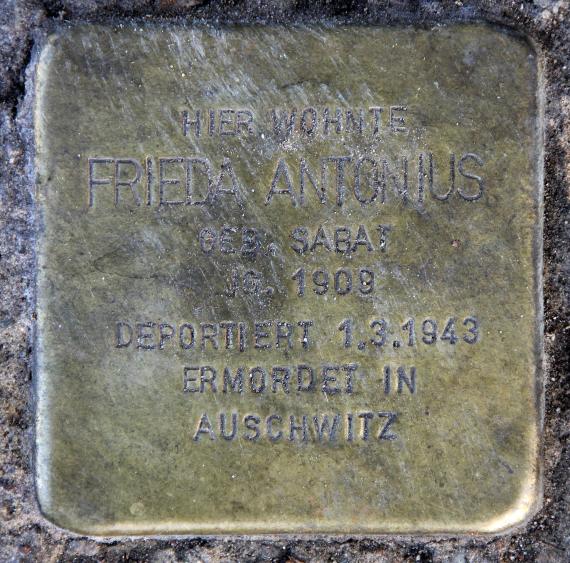 Stolperstein Eichborndamm 84 (Reind) Frieda Antonius