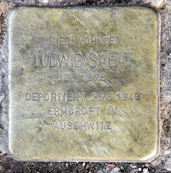 Stolperstein Eichborndamm 84 (Reind) Ludwig Sabat