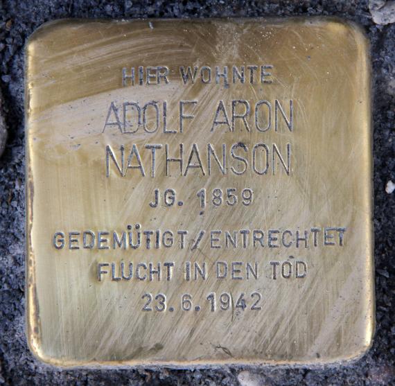 Stolperstein Eisenacher Str 2 (Schön) Adolf Aron Nathanson