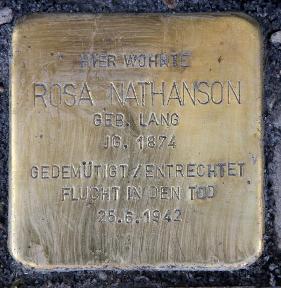 Stumbling Stone Eisenacher Str 2 (Beautiful) Rosa Nathanson