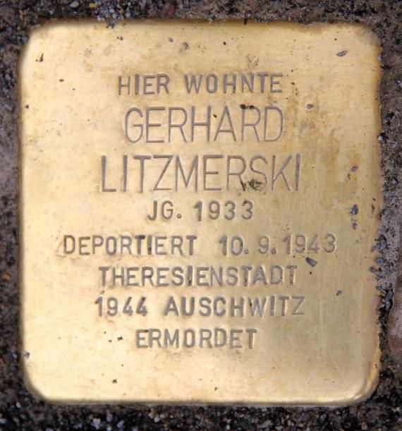 Stolperstein Eitelstr 27 (Rumbg) Gerhard Litzmerski