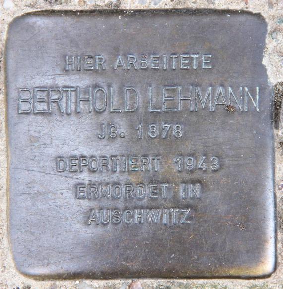 Stolperstein Elßholzstr 30-33 (Schöb) Berthold Lehmann
