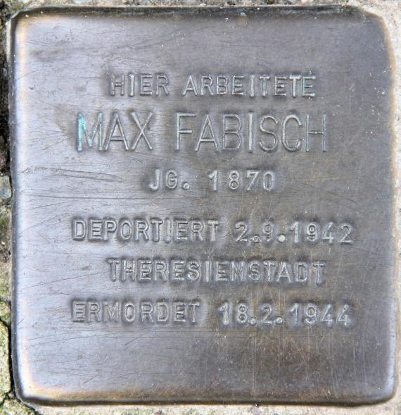 Stolperstein Elßholzstr 30-33 (Schöb) Max Fabisch