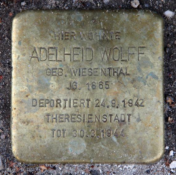 Stumbling Stone Else-Lasker-Schüler-Str 15 (Schön) Adelheid Wolff