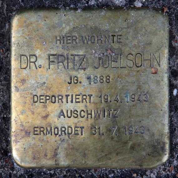 Stolperstein Else-Lasker-Schüler-Str 15 (Schön) Fritz Joelsohn