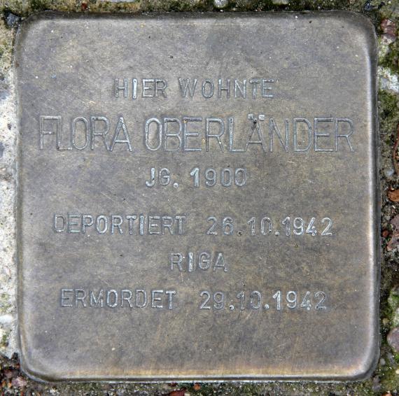 Stumbling Stone Else-Lasker-Schüler-Str 5 (Schön) Flora Oberländer