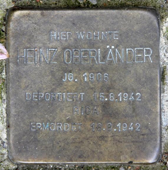 Stumbling Stone Else-Lasker-Schüler-Str 5 (Schön) Heinz Oberländer