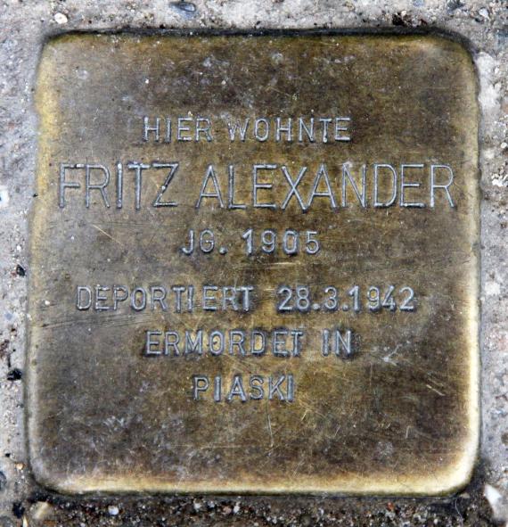 Stolperstein Engeldamm 66 (Mitte) Fritz Alexander