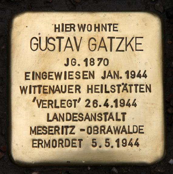 Stolperstein Eythstr 63 (Schön) Gustav Gatzke