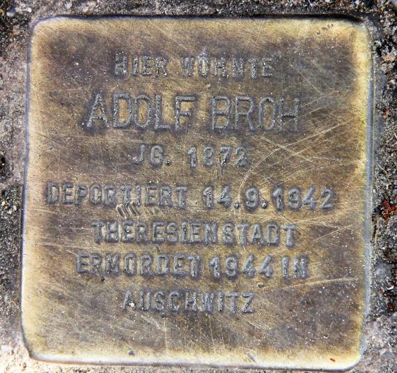 Stolperstein Falkentaler Steig 16 (Hermd) Adolf Broh