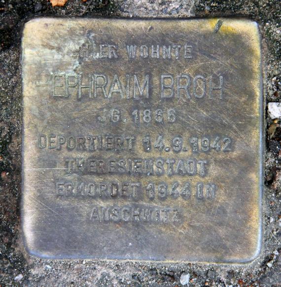 Stolperstein Falkentaler Steig 16 (Hermd) Ephraim Broh