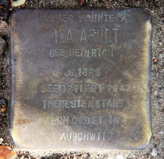 Stumbling stone Falkentaler Steig 16 (Hermd) Ida Arndt