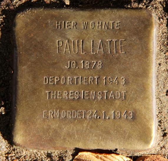 Stolperstein Falkentaler Steig 16 (Hermd) Paul Latte