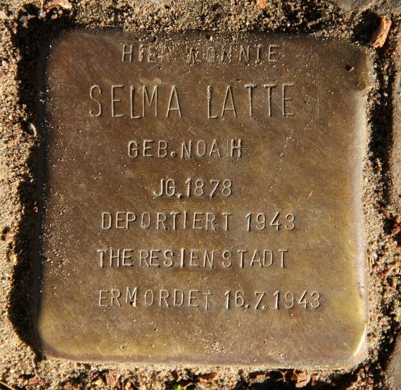 Stolperstein Falkentaler Steig 16 (Hermd) Selma Latte