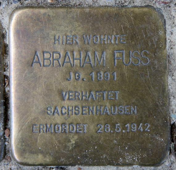 Stolperstein Fehrbelliner Str 81 (Mitte) Abraham Fuss