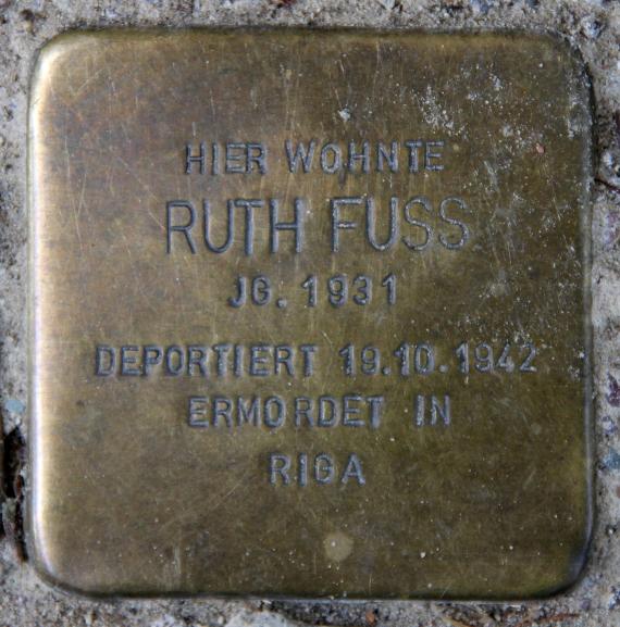 Stolperstein Fehrbelliner Str 81 (Mitte) Ruth Fuss