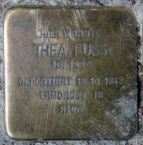 Stolperstein Fehrbelliner Str 81 (Mitte) Thea Fuss