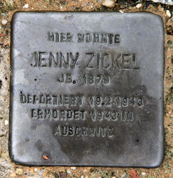 Stolperstein Feuerweg 1 (Wittn) Jenny Zickel