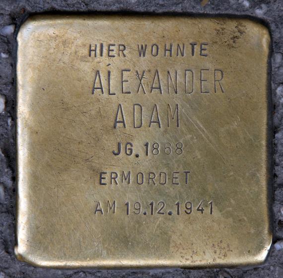 Stolperstein Frankfurter Allee 37 (Friedh) Alexander Adam